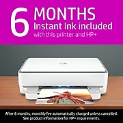 HP ENVY 6055e Wireless Color All-in-One Printer with bonus 6 months Instant Ink with HP+ (223N1A)