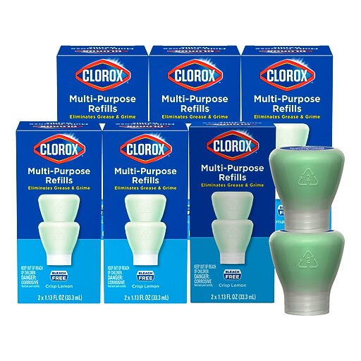 Clorox Multipurpose Cleaner Refill Pods, Crisp Lemon Scent, 2 Pods/Box