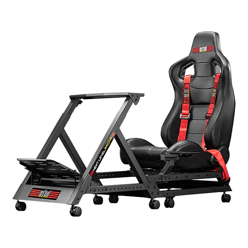 Next Level Racing GTtrack NLR-S009 Racing Simulator Cockpit, Black image 1
