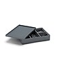 Poppin Half Stack Plastic Accessory Tray, Dark Gray (102708)~#|#~sp171728379_sc7