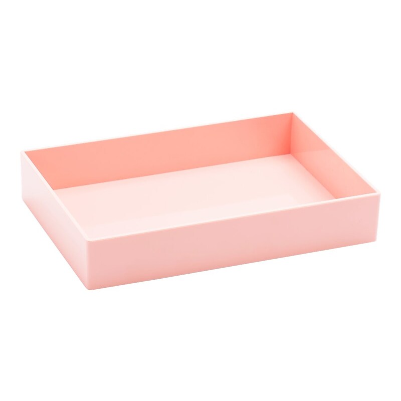 Poppin Half Stack Plastic Accessory Tray, Blush (104441) image 1