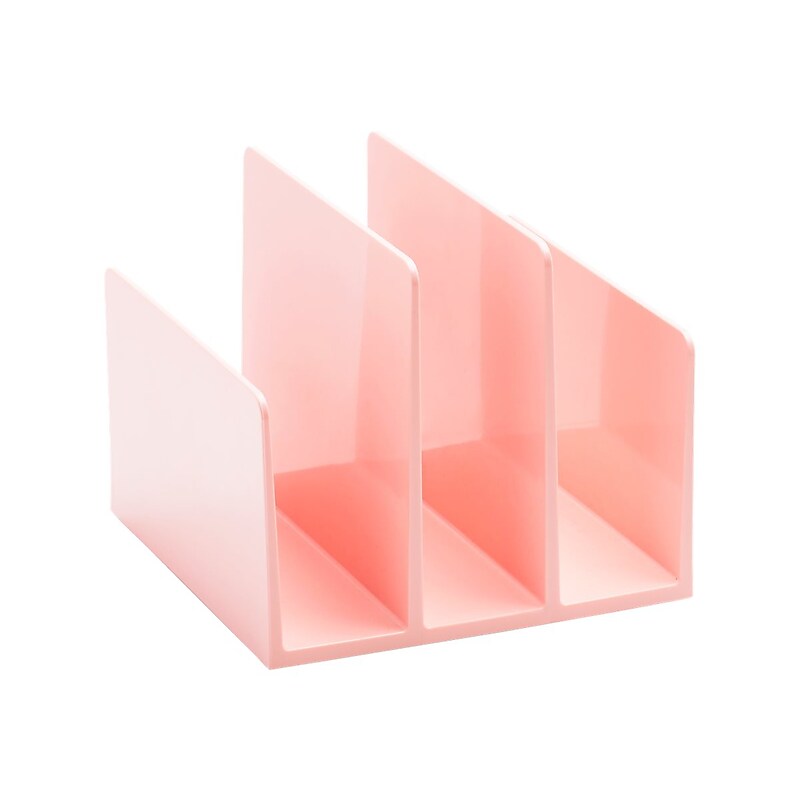 Poppin On Porpoise 3-Compartment Plastic Fin File Sorter, Blush (104438) image 1