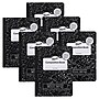 Pacon Composition Notebooks, 9.75" x 7.5", Wide Ruled, 100 Sheets, Black, 6/Bundle (PACMMK37101DE-6)~#|#~sp171987653_sc7