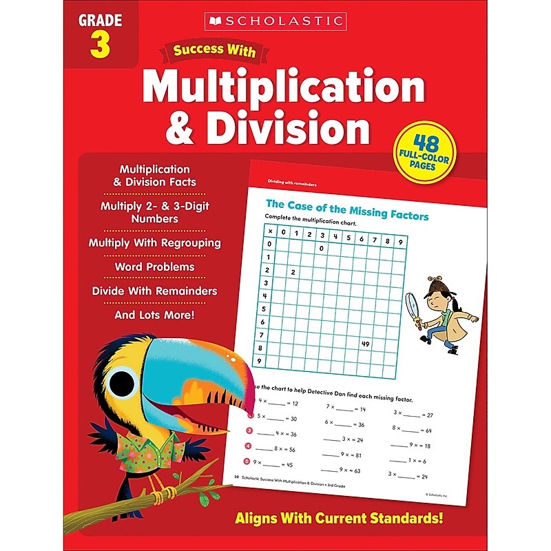 Scholastic Teacher Resources Success With Multiplication & Division: Grade 3 Workbook image 1