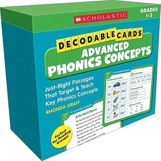 Scholastic Teacher Resources Decodable Cards: Advanced Phonics Concepts (SC-861432)