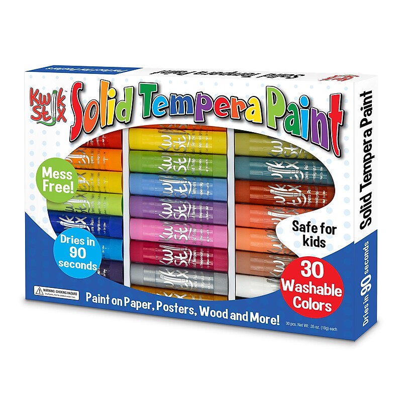 The Pencil Grip Kwik Stix Tempera Paint, Assorted Colort, 30/Pack (TPG681) image 1