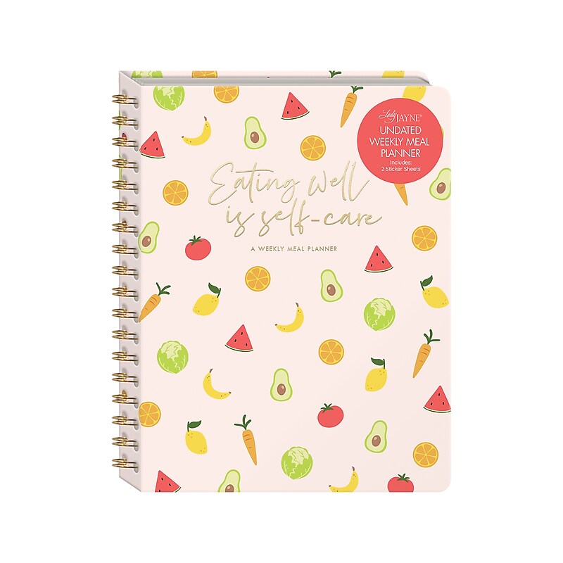 Lady Jayne 7.25" x 9.5" Weekly Guided Nutrition Planner, Multicolor (41305) image 1