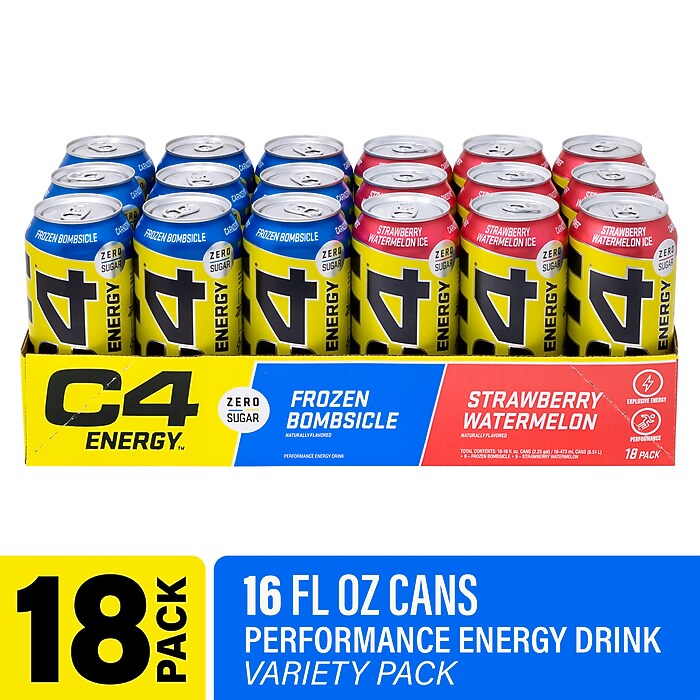 C4 Sugar-Free Energy Drink Variety Pack, 16 oz. 18/Pack (220-02047