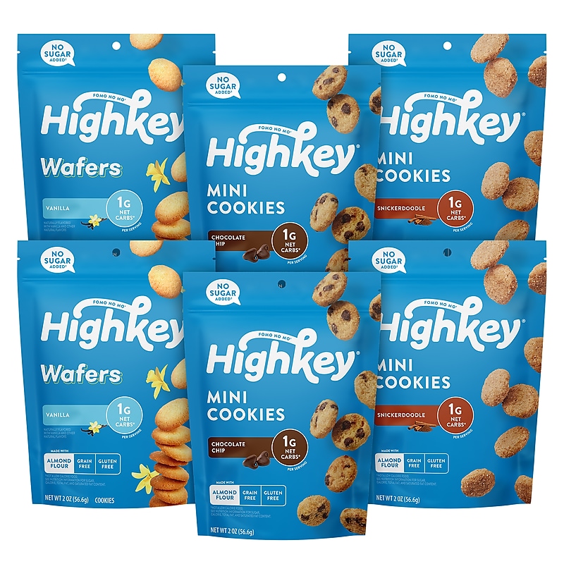 HighKey Variety Pack (Choc. Chip, Vanilla, Snickerdoodle), 2oz, 6ct (600-00274) image 1
