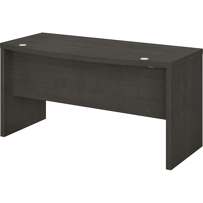 Bush Business Furniture Echo 60"W Bow Front Desk, Charcoal Maple (KI60305-03) image 1