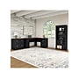 Bush Furniture Fairview 60"W L Shaped Desk with Lateral File Cabinet and 5 Shelf Bookcase, Antique Black (FV008AB)~#|#~sp172241326_sc7