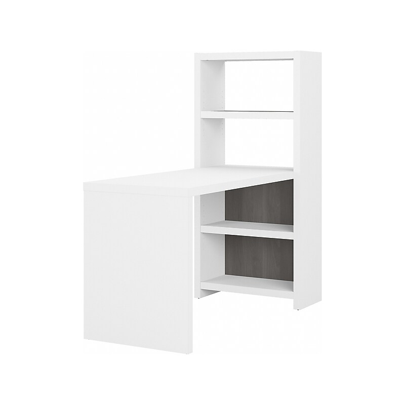 Bush Business Furniture Echo 56W Bookcase Desk, Pure White/Modern Gray (KI60507-03) image 1
