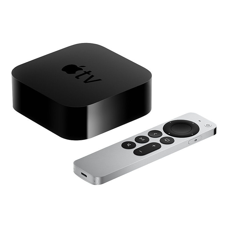 Apple TV 4K 64GB MXH02LL/A Streaming Media Player with Silver Remote image 1