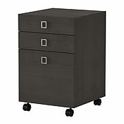 Office by kathy ireland® Echo 3-Drawer Vertical File Cabinet, Mobile, Letter, Charcoal Maple, 16" (KI60301-03)