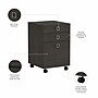 Bush Business Furniture Echo 3 Drawer Mobile File Cabinet, Charcoal Maple (KI60301-03)~#|#~sp172324591_sc7