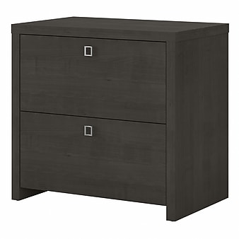 Office by kathy ireland® Echo 2-Drawer Lateral File Cabinet, Letter/Legal, Charcoal Maple, 32" (KI60302-03)