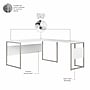 Bush Business Furniture Hybrid 60"W L Shaped Table Desk with Metal Legs, White (HYB027WH)~#|#~sp172324959_sc7