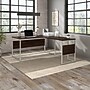 Bush Business Furniture Hybrid 60"W L Shaped Table Desk with Metal Legs, Black Walnut (HYB027BW)~#|#~sp172325010_sc7