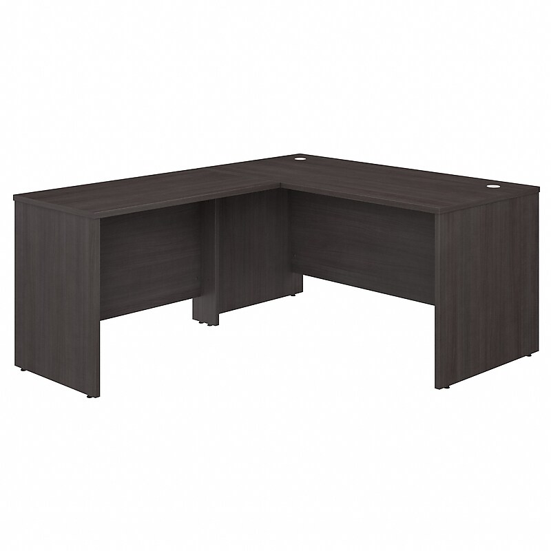 Bush Business Furniture Studio C 60"W L Shaped Desk with Return, Storm Gray (STC050SG) image 1