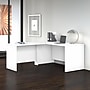 Bush Business Furniture Studio C 60"W L Shaped Desk with Return, White (STC050WH)~#|#~sp172325045_sc7