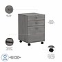 Bush Business Furniture Echo 3 Drawer Mobile File Cabinet, Modern Gray (KI60401-03)~#|#~sp172325051_sc7