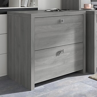 Office by kathy ireland® Echo 2-Drawer Lateral File Cabinet, Letter/Legal, Modern Gray, 32" (KI60402-03)