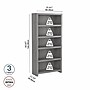 Bush Business Furniture Echo 5 Shelf Bookcase, Modern Gray (KI60404-03)~#|#~sp172325101_sc7