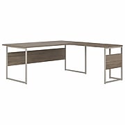 Bush Business Furniture Hybrid 72" L-Shaped Table Desk, Modern Hickory (HYB025MH)