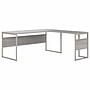 Bush Business Furniture Hybrid 72"W L Shaped Table Desk with Metal Legs, Platinum Gray (HYB026PG)~#|#~sp172325329_sc7