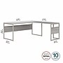 Bush Business Furniture Hybrid 72"W L Shaped Table Desk with Metal Legs, Platinum Gray (HYB026PG)~#|#~sp172325332_sc7