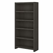 Office by kathy ireland® Echo 5-Shelf 66"H Bookcase, Charcoal Maple (KI60304-03)