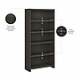 Bush Business Furniture Echo 5 Shelf Bookcase, Charcoal Maple (KI60304-03)~#|#~sp172325371_sc7