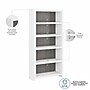 Bush Business Furniture Echo 5 Shelf Bookcase, Pure White/Modern Gray (KI60504-03)~#|#~sp172325495_sc7