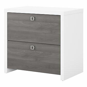 Office by kathy ireland® Echo 2-Drawer Lateral File Cabinet, Letter/Legal, Pure White/Modern Gray, 32" (KI60502-03)