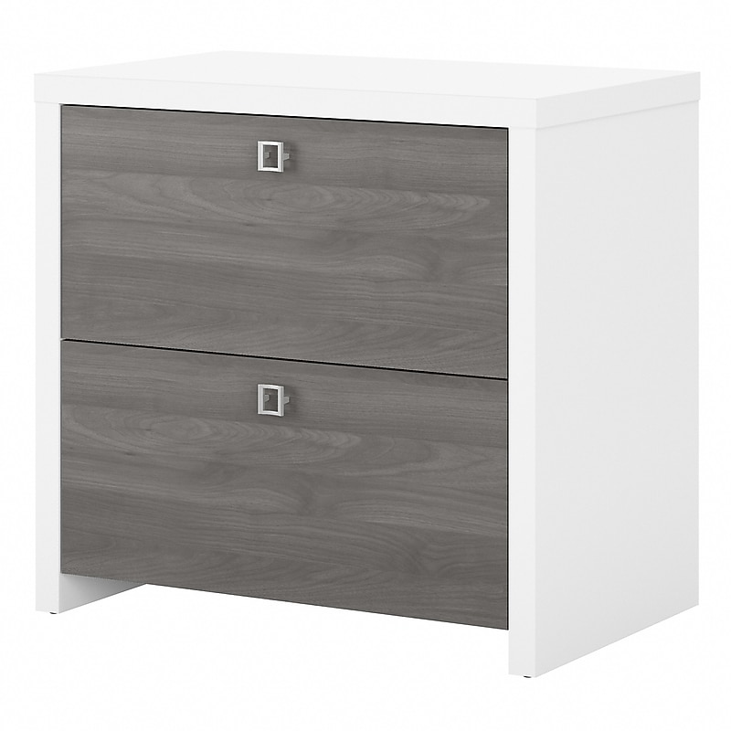 Bush Business Furniture Echo 2 Drawer Lateral File Cabinet, Pure White/Modern Gray (KI60502-03) image 1