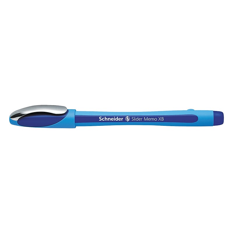 Schneider Slider Memo Ballpoint Pen, Extra Broad Point, Blue Ink, 10/Box (150203) image 1