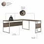 Bush Business Furniture Hybrid 72"W L Shaped Table Desk with Metal Legs, Modern Hickory (HYB026MH)~#|#~sp172325783_sc7