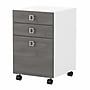Bush Business Furniture Echo 3 Drawer Mobile File Cabinet, Pure White/Modern Gray (KI60501-03)~#|#~sp172325825_sc7
