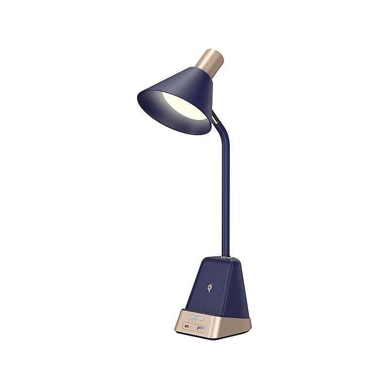 Sheffield Labs JAMES LED Desk Lamp, 18", Matte Blue/Gold (TL343Q) image 1