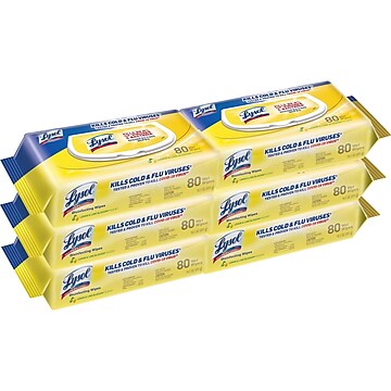 Lysol Disinfecting Wipes, Lemon & Lime Blossom, 80 Wipes per Pack, 6 Pk/CT (1920099716)