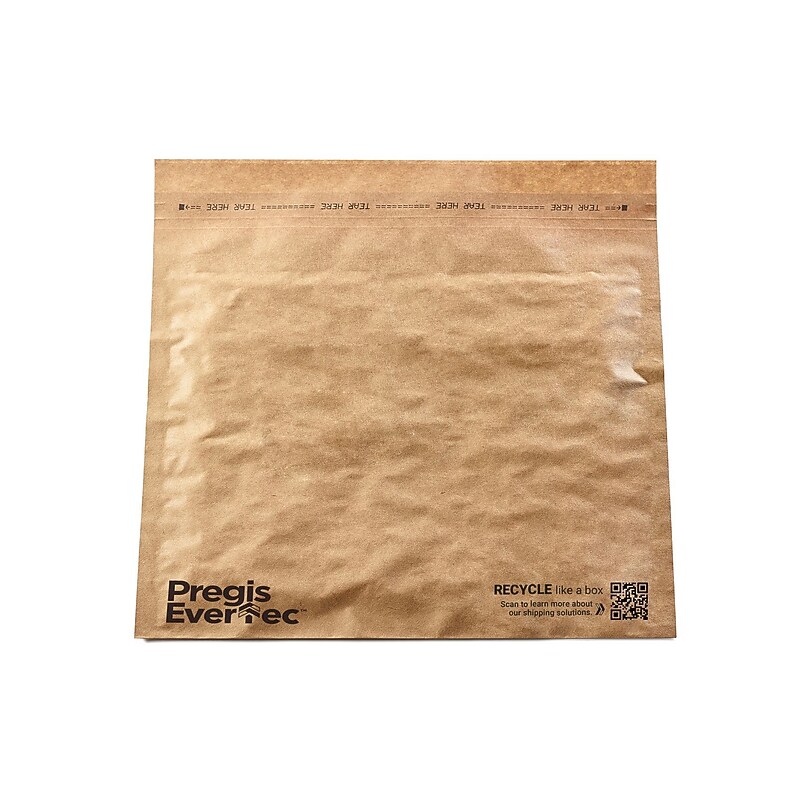 14" x 9" Self-Sealing Padded EverTec Eco Mailer, #4, Kraft, 130/Carton (4TMECO) image 1