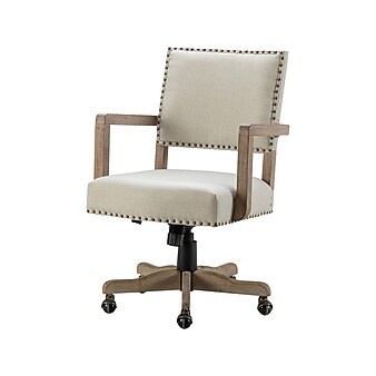 Karat Home Fabric Swivel Task Chair, Linen (OFM0163-LINEN)