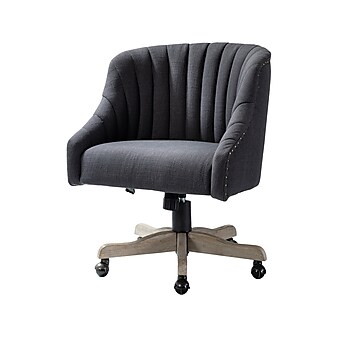 Karat Home Fabric Swivel Task Chair, Charcoal (OFMYN0142-CHRCL)
