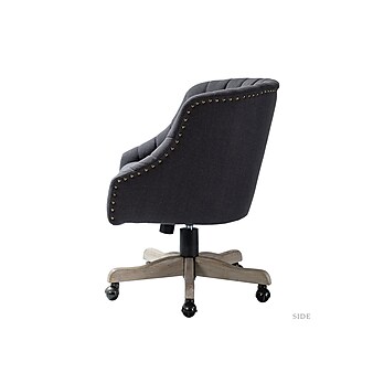 Karat Home Fabric Swivel Task Chair, Charcoal (OFMYN0142-CHRCL)