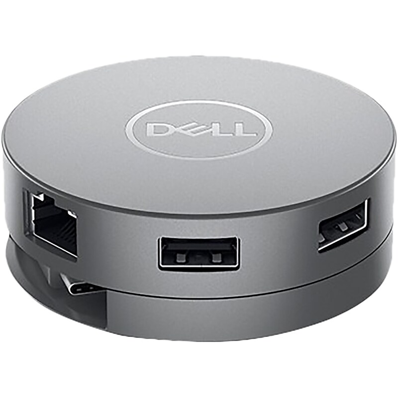 Dell 7-in-1 USB Type-C to Multiple Ports Adapter, Male to Female, Gray (DA310) image 1