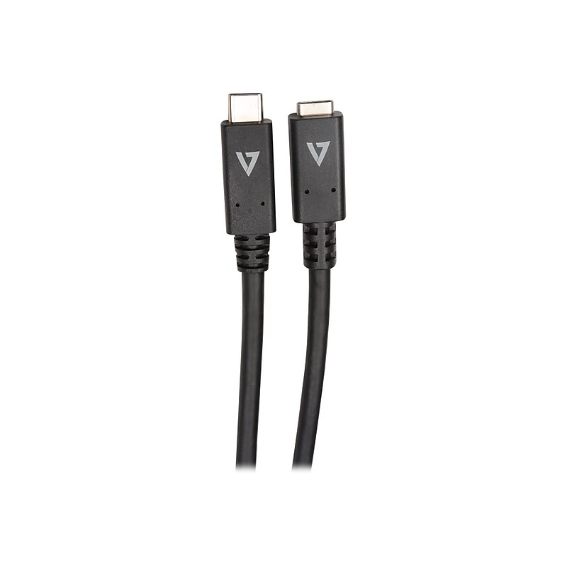 V7 6.56' USB C Cable, Black (V7UC3EXT-2M) image 1