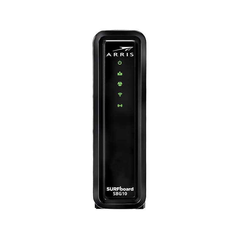 Arris SURFboard SBG10 Desktop DOCSIS 3.0 Cable Modem & Wi-Fi Router, Black (1000884) image 1
