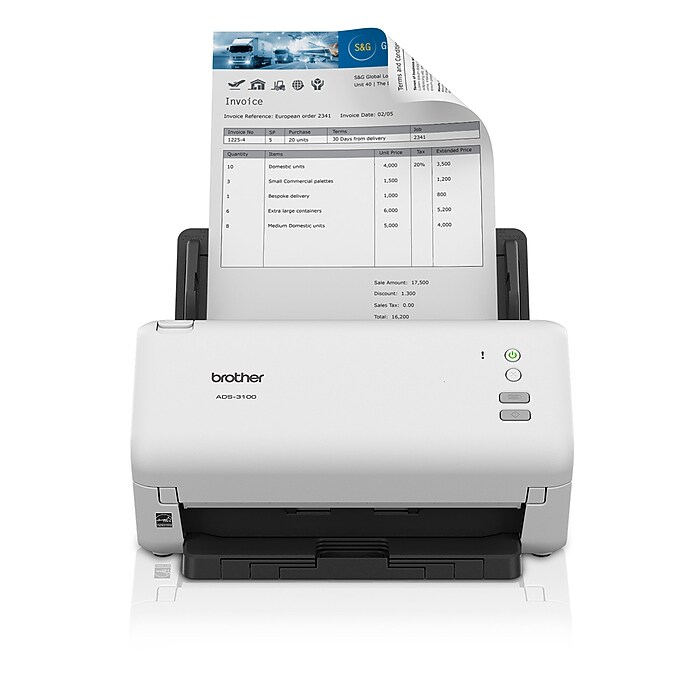 Brother ADS3100 Duplex Document Scanner, Black/White | Staples