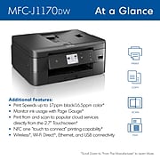 Brother MFCJ1170DW Wireless Color All-in-One Inkjet Printer (MFCJ1170DW)