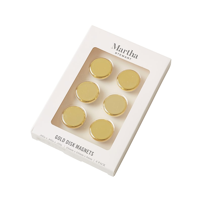 Martha Stewart Magnetic Clip, 0.86", Gold, 6/Pack (MS104M) image 1